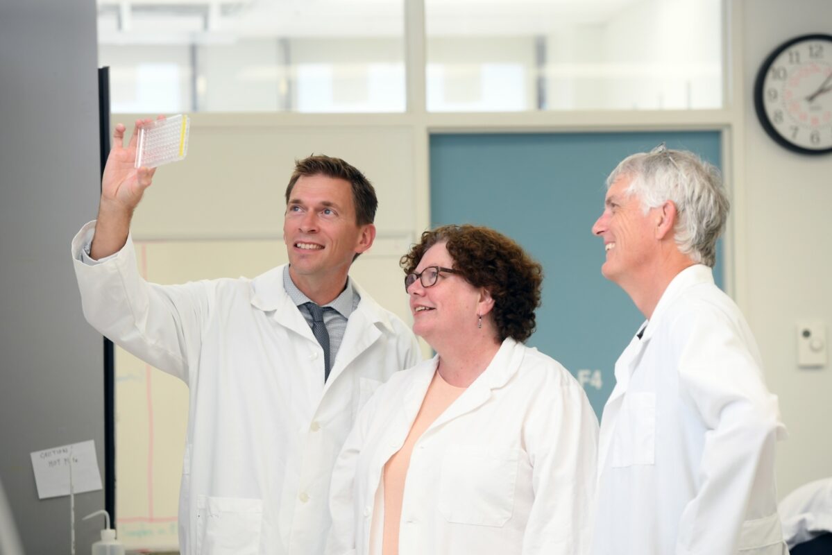 Marshall Lab three researchers